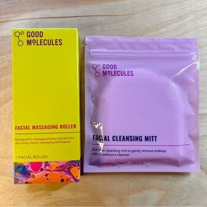 Good Molecules Facial Massaging Roller & Facial Cleansing Mitt, NIB